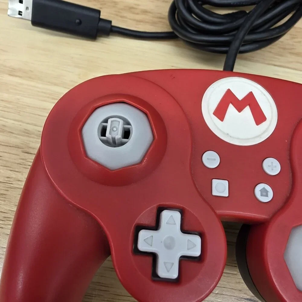 Nintendo Switch Mario Red Fight Pad Pro GameCube Style Wired Controller Tested